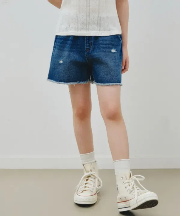 Шорты джинсовые мини, Musinsa Standard Kids, Medium Indigo