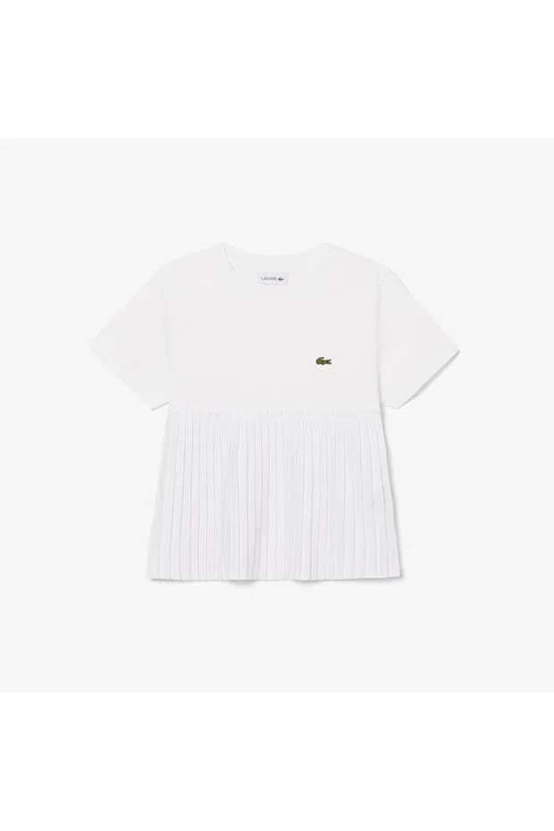 Детская футболка для девочек с коротким рукавом Lacoste, White