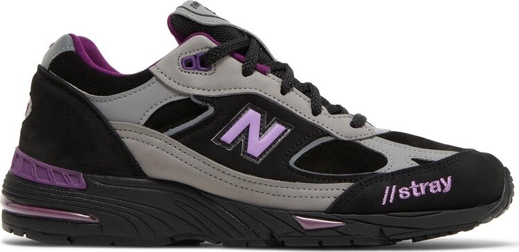 

Кроссовки New Balance Stray Rats x Wmns 991 Made In England 'Black Purple', черный, Черный;серый, Кроссовки New Balance Stray Rats x Wmns 991 Made In England 'Black Purple', черный