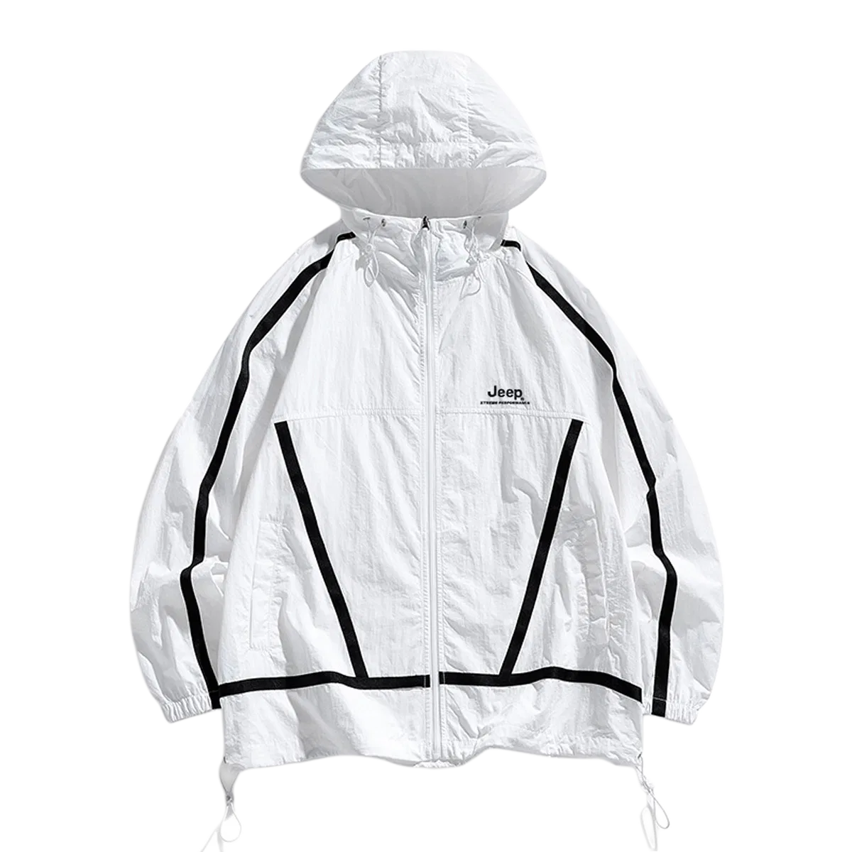 Детская ветровка с капюшоном, модель Sun Protection Clothing, Jeep, White