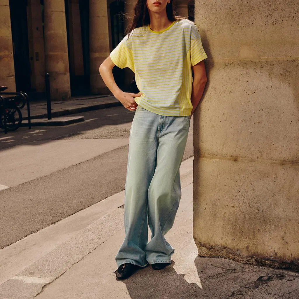 Женская футболка с круглым вырезом Washed Green ZARA, Washed Green — фото 4