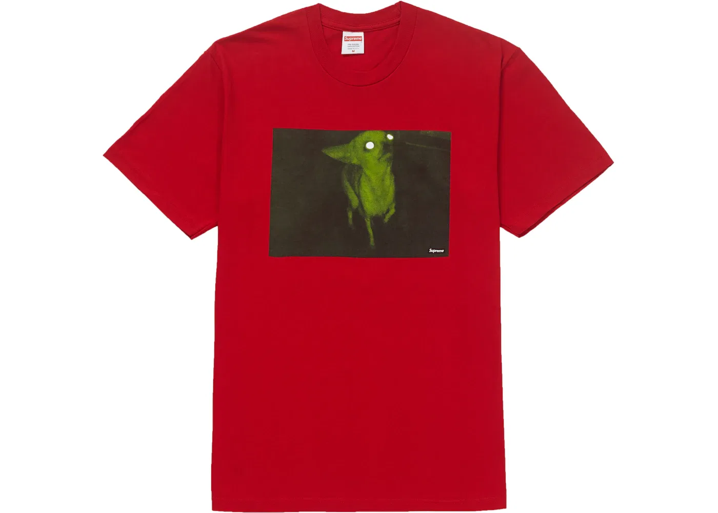 Мужская футболка с принтом Supreme Chris Cunningham Chihuahua Tee, Red