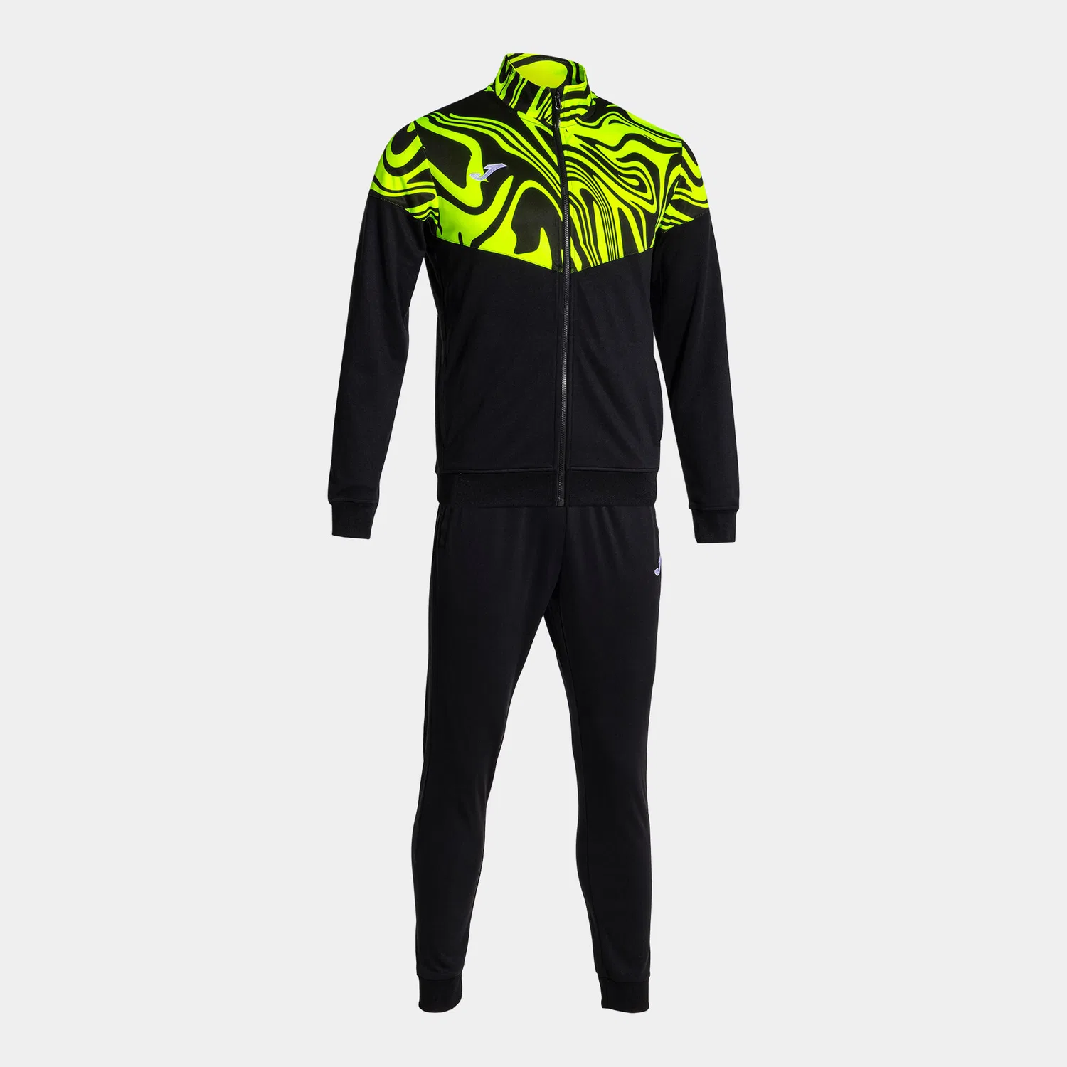Детский спортивный костюм с принтом Joma Lion II, Черный Флуоресцентный Неоново-Желтый