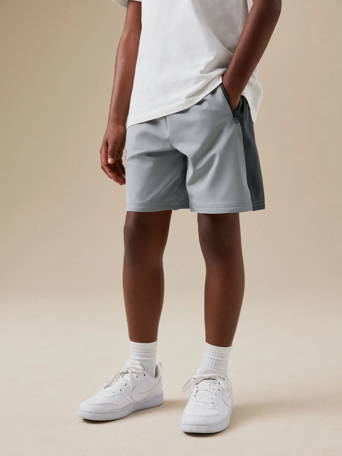 Шорты спортивные Grey Track Shorts Next, серый