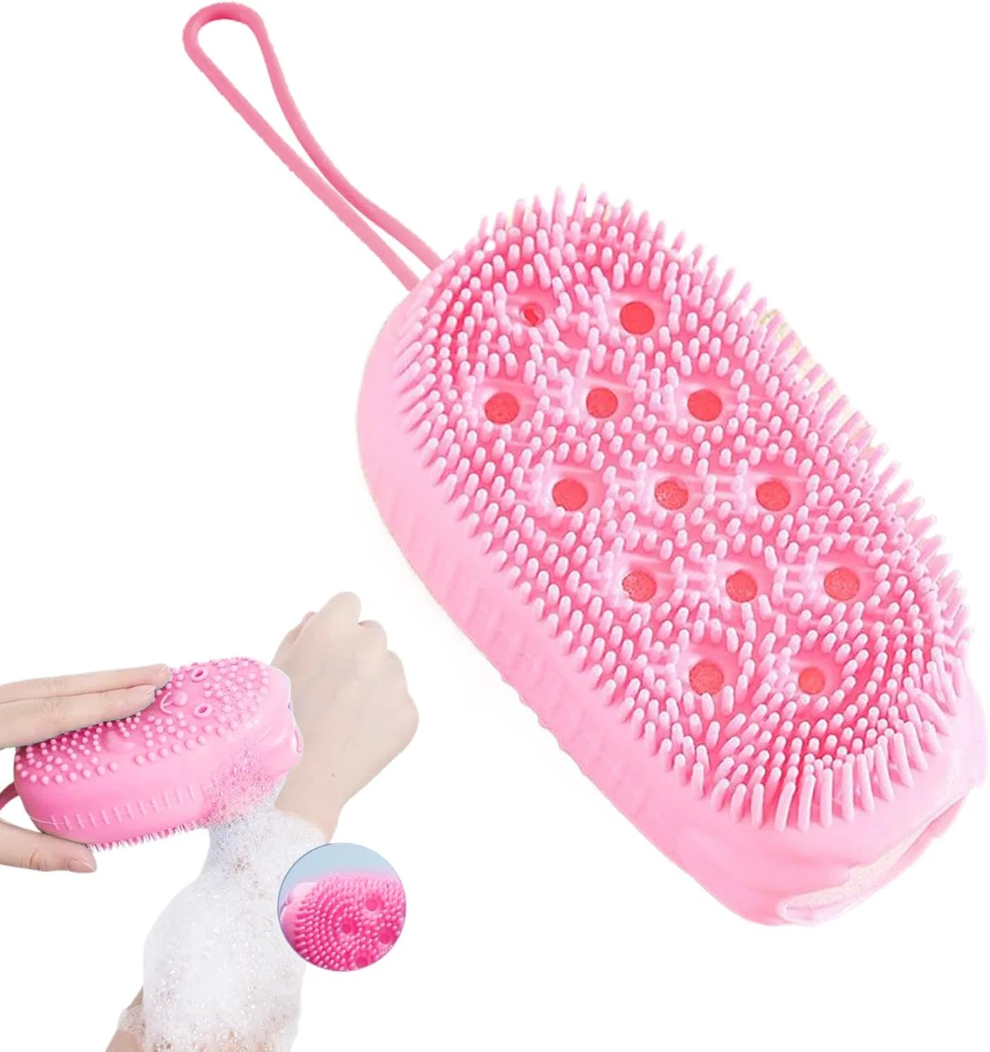 Силиконовая щетка для тела, fayarrd, 1 шт, 59 г, Rosa