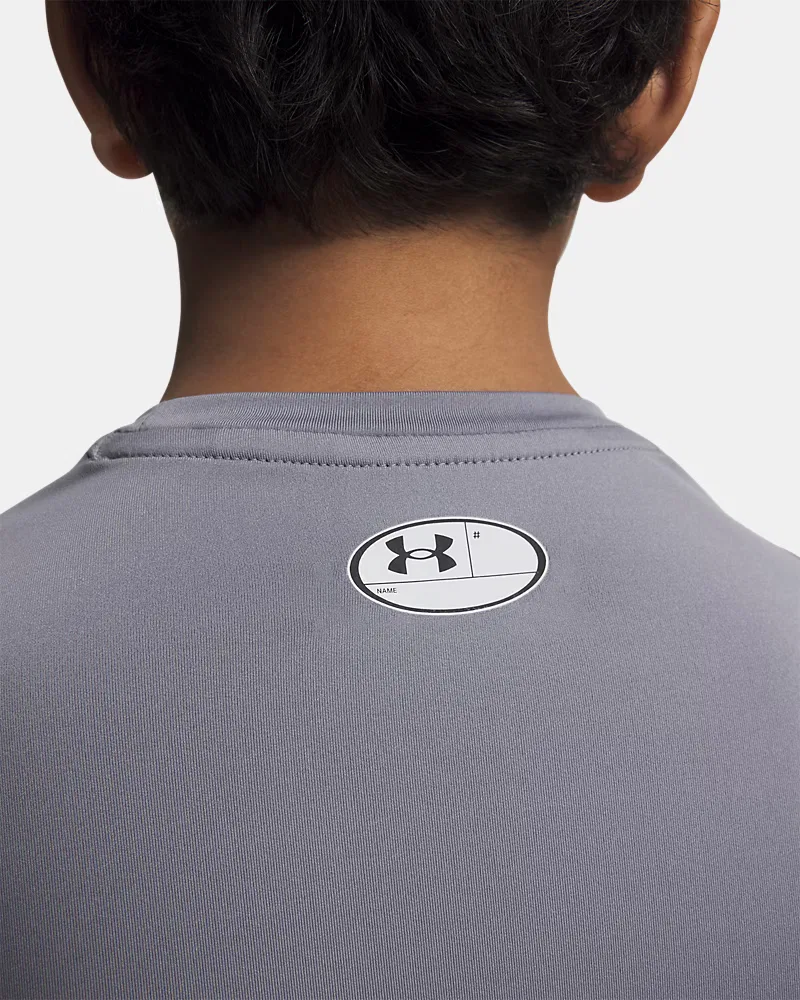 Футболка с коротким рукавом быстросохнущая HeatGear Armour UnderArmour, Steel/Black — фото 3