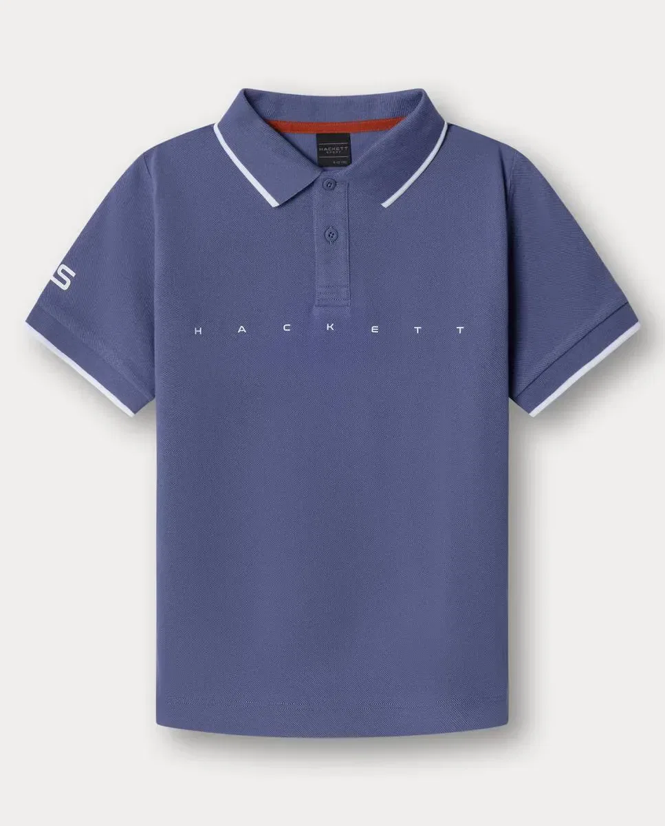 Детское поло для мальчиков с длинным рукавом Hackett, Azul