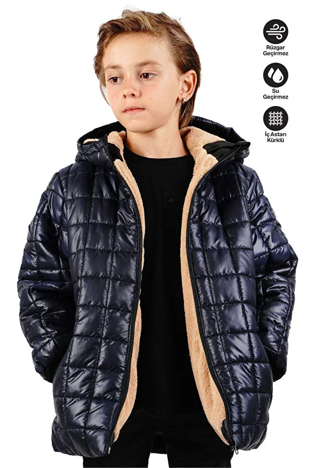 Детское пальто для девочек с принтом Merdia, Navy Blue