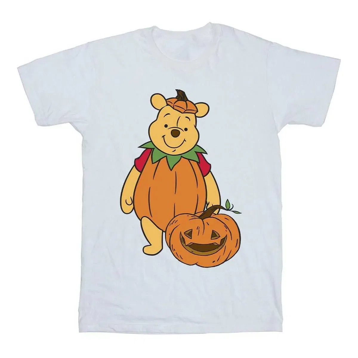 Детская хлопковая футболка с принтом Хэллоуин тыква Winnie The Pooh, White