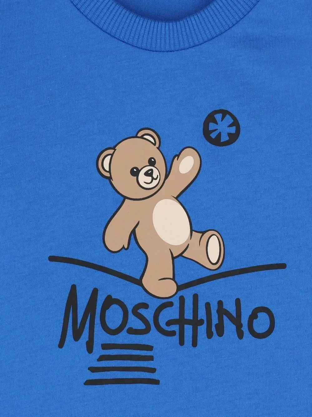 Футболка с длинным рукавом Moschino Kids, синий — фото 3
