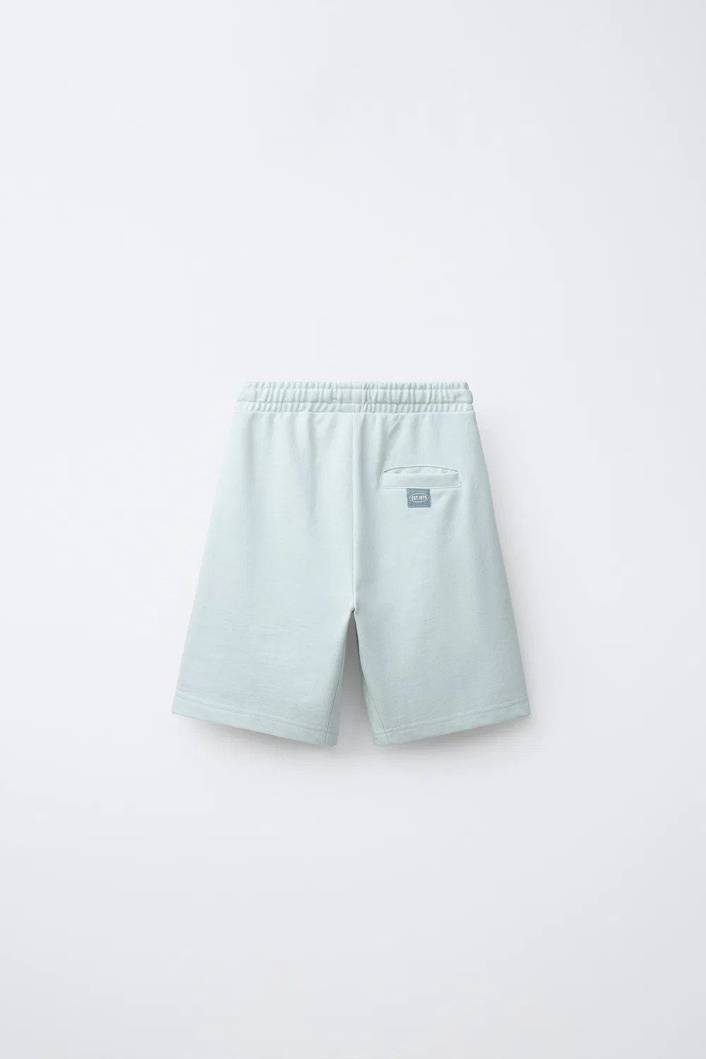 Плюшевые спортивные шорты-бермуды ZARA, Light Mint Green — фото 2