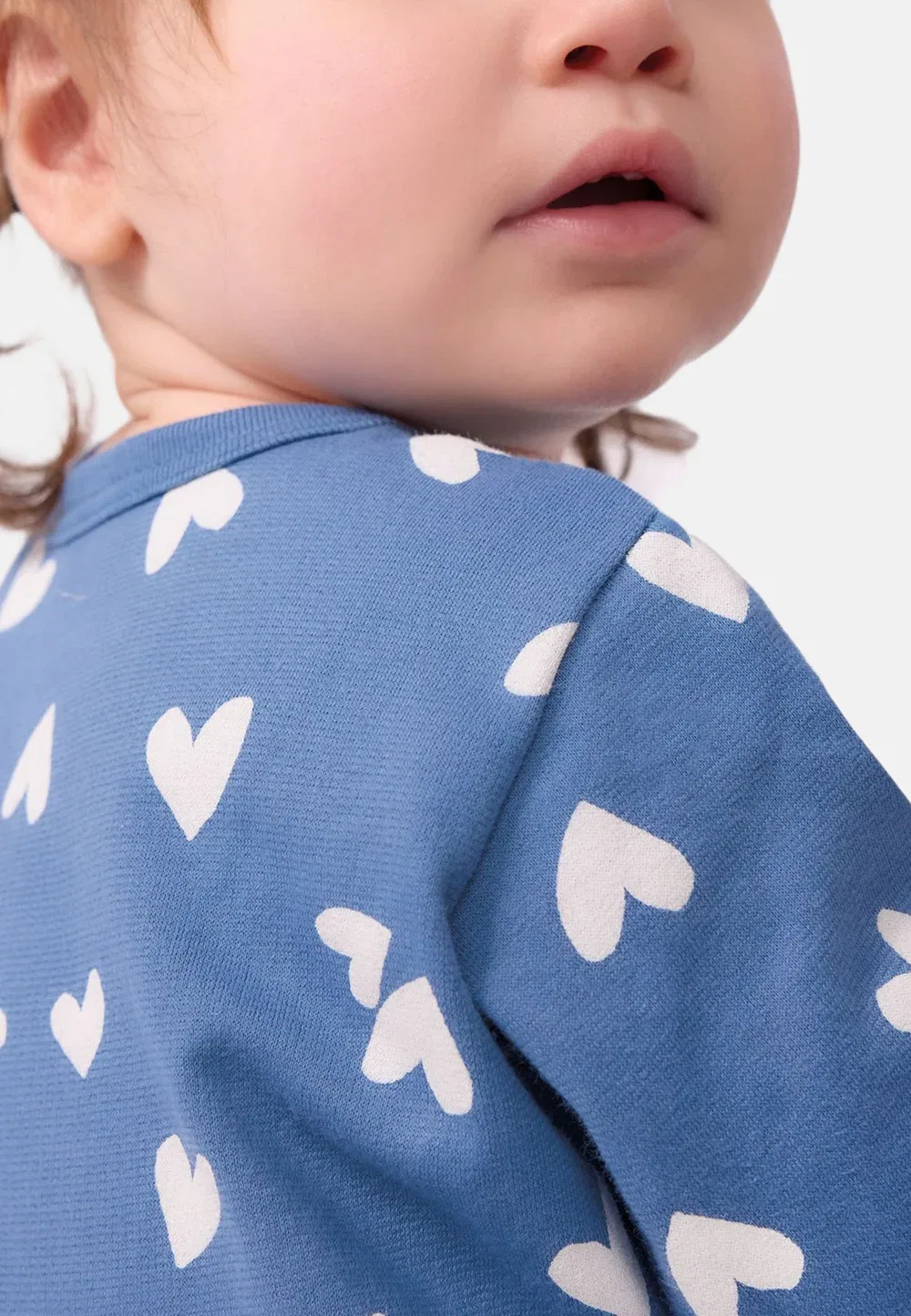 Детская флисовая пижама с принтом в виде сердечек, унисекс - пижама Petit Bateau, Riviera Marshmallow