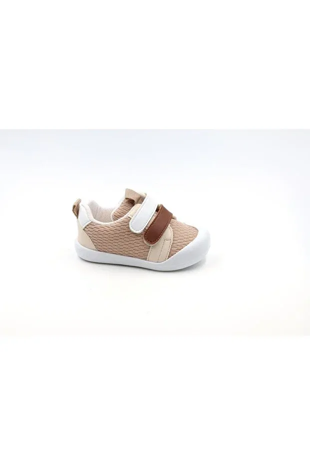 Детские ортопедические туфли для девочек с липучкой Macco Shoes, Beige — фото 2