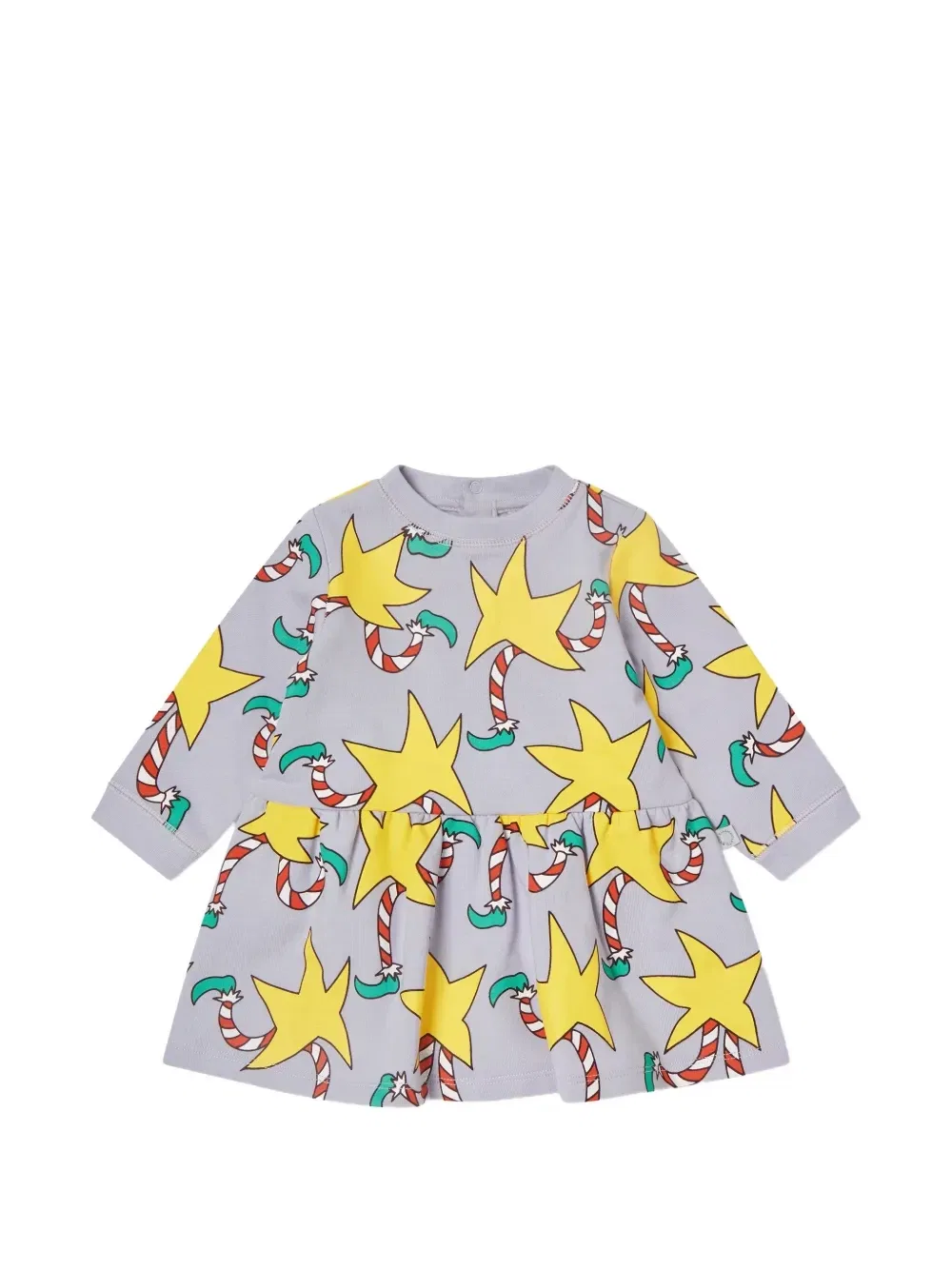 Расклешенное платье с принтом звезды Stella McCartney Kids, фиолетовый