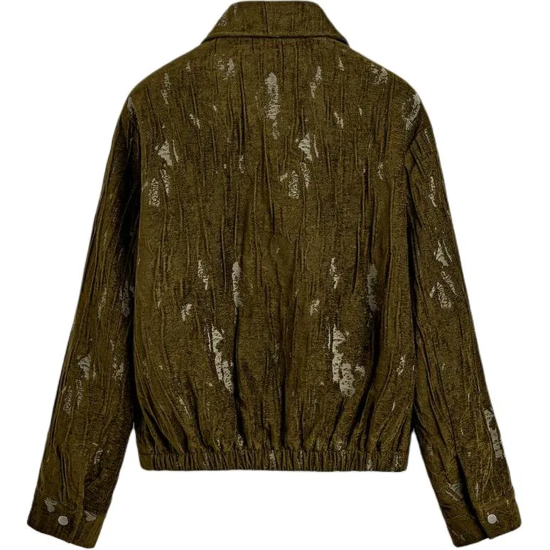 Мужская куртка с принтом зебры Модель Other ZARA, Zebra Print Green — фото 3