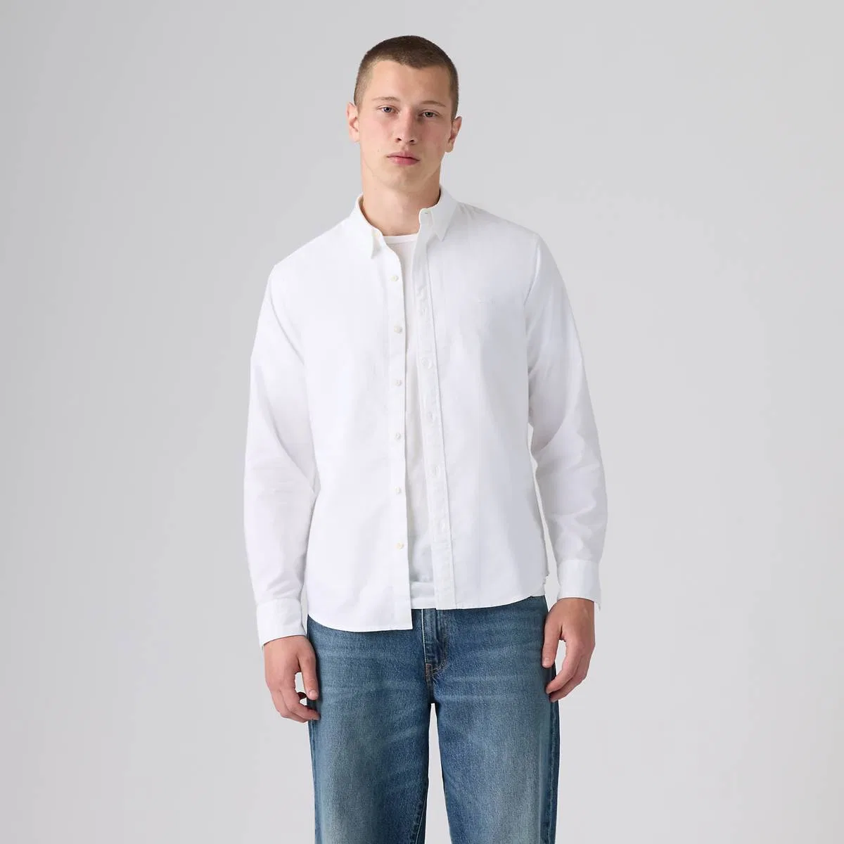 Стандартная рубашка Battery Housemark Levi's, Bright White - White — фото 3