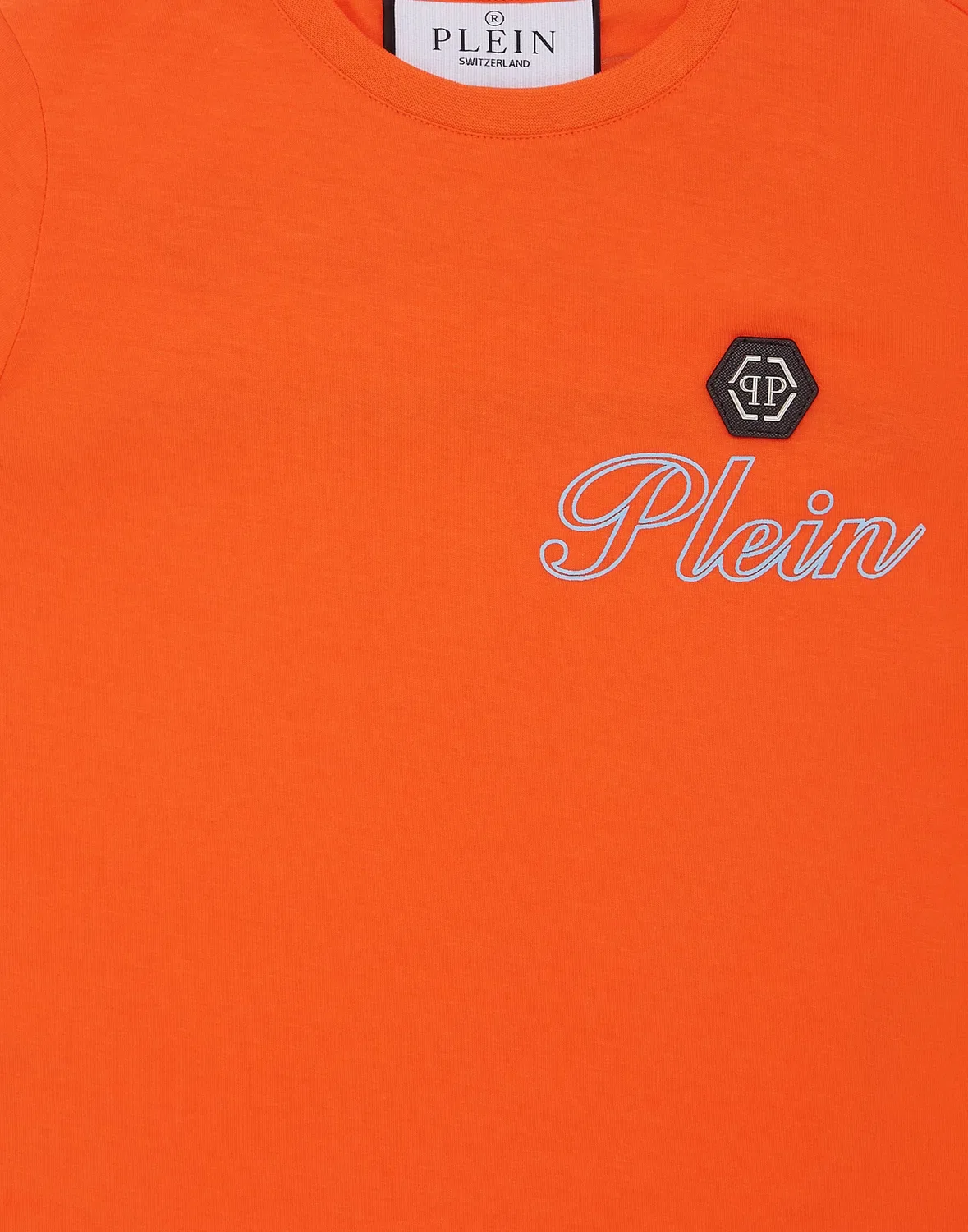 Детская футболка с коротким рукавом с принтом Italic Plein PHILIPP PLEIN, Orange Blue — фото 3