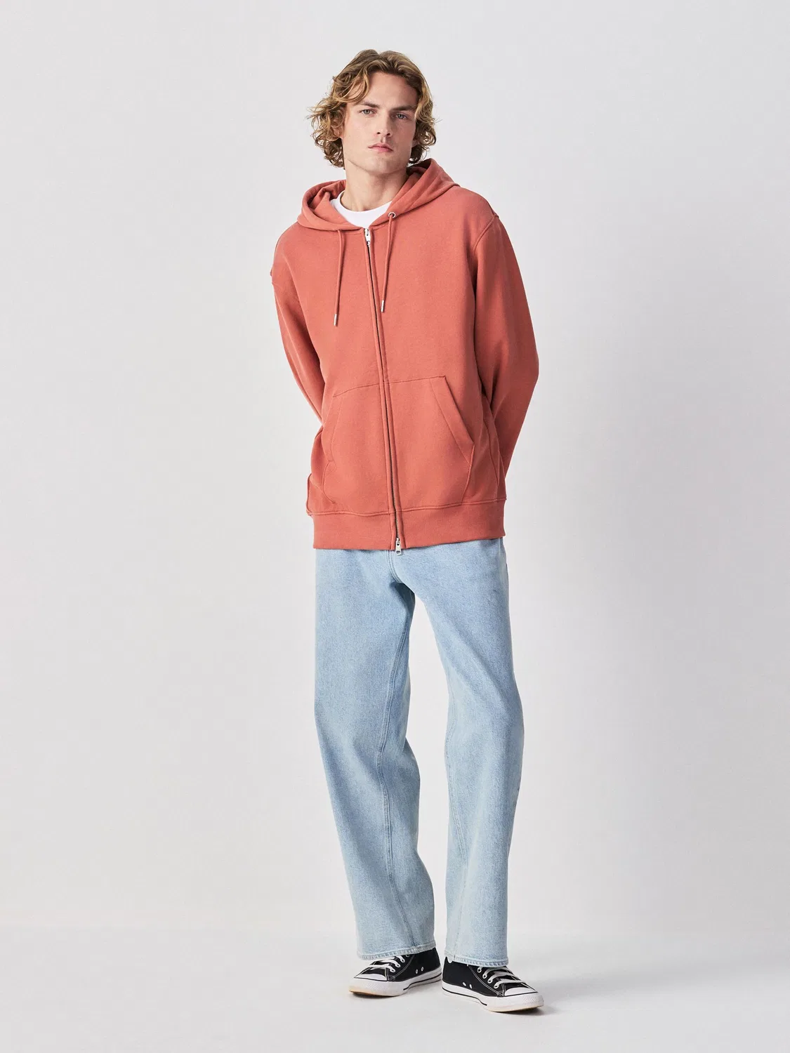 Худи Lightweight Jersey Zip Through Next, Light Orange — фото 2