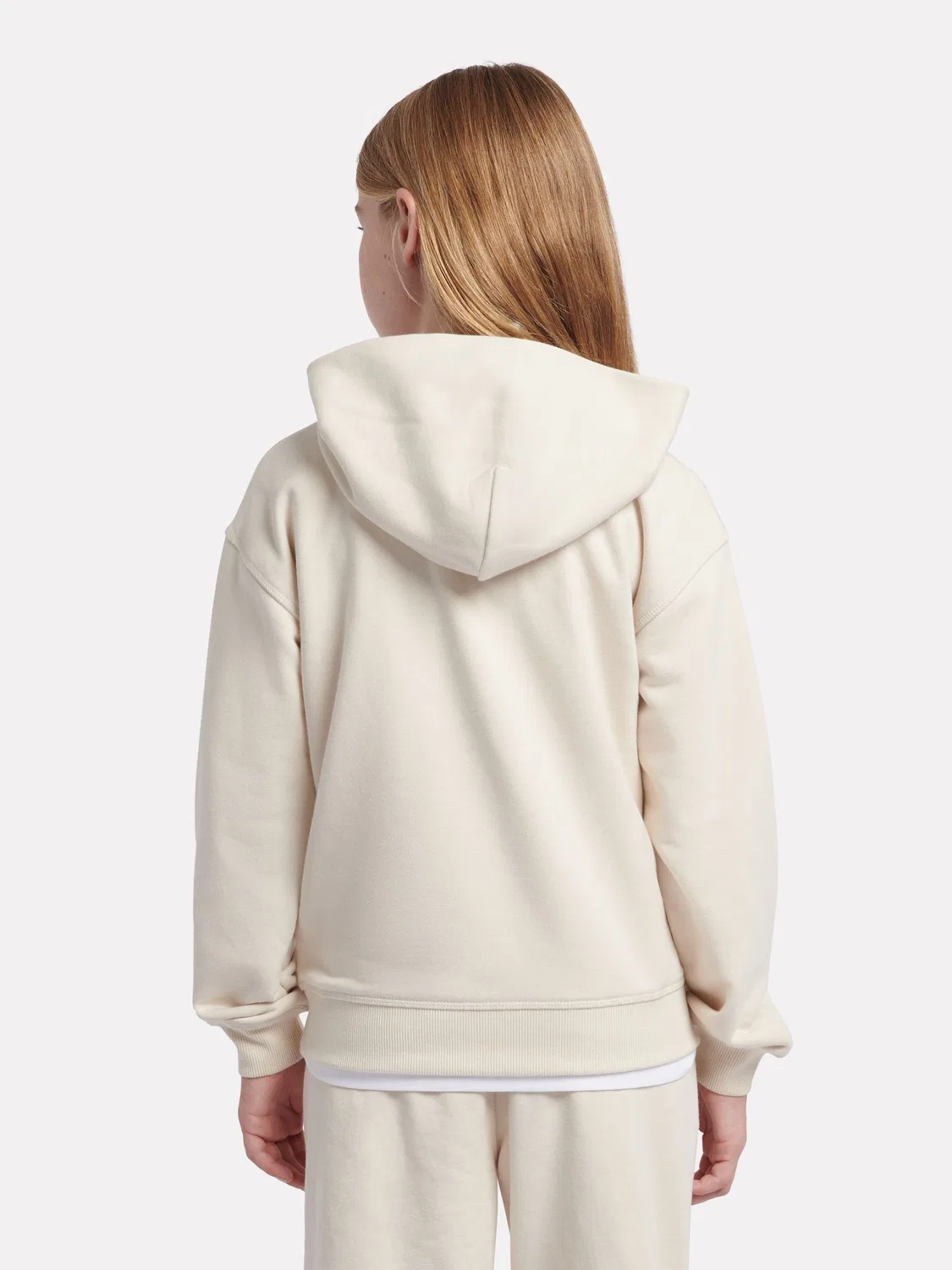 Худи на молнии, French Terry New Balance, Cotton White — фото 2
