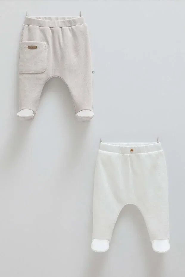 Детские брюки для девочек хлопковые Hello Forest Double Pants Caramell, Gray