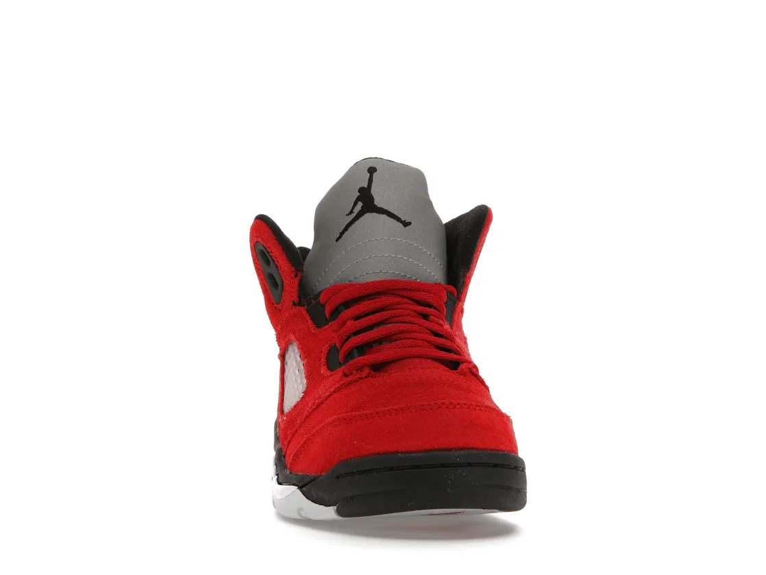 Детские кроссовки с замшевым верхом Jordan 5 Retro Raging Bull Red, Varsity Red/Black-White — фото 2