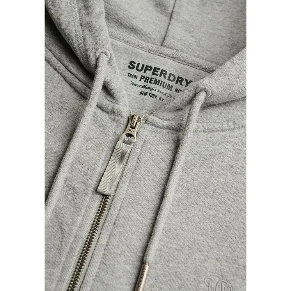 Толстовка на молнии Superdry Studios Relaxed, серый — фото 2
