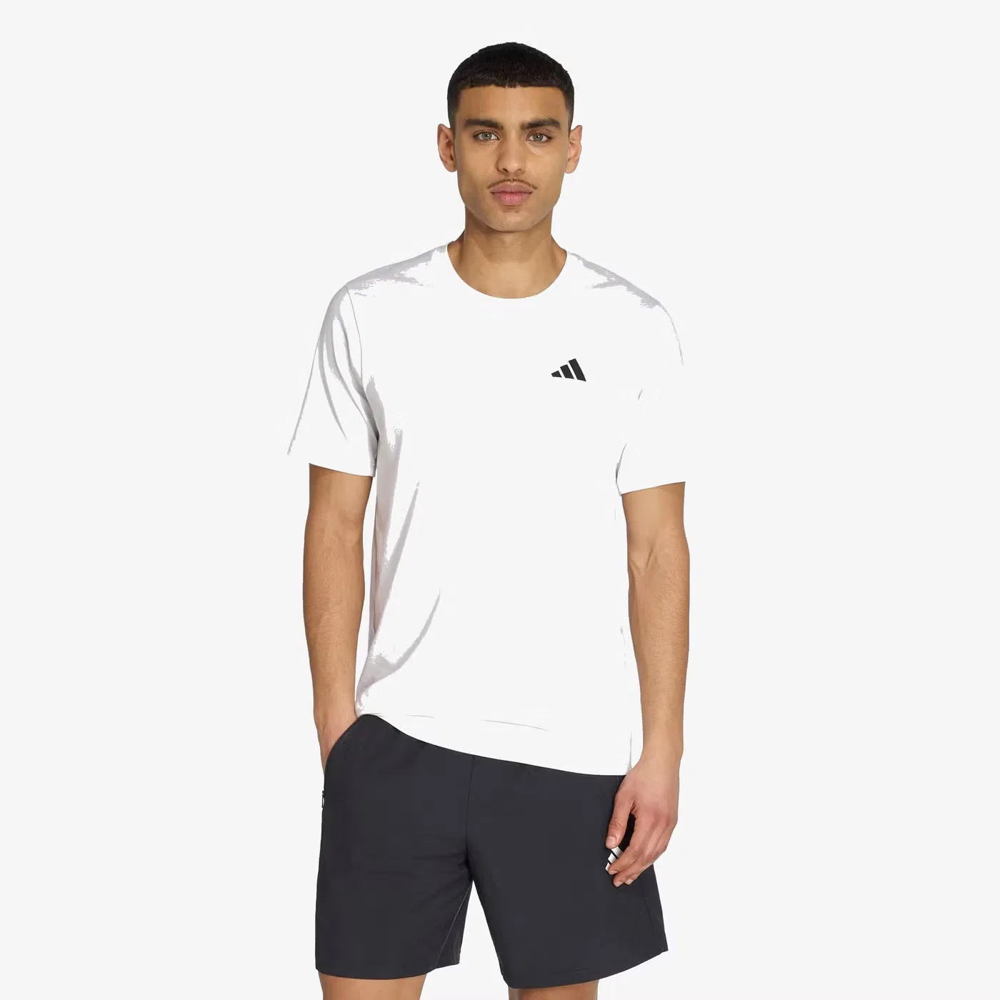 Футболка тренировочная с коротким рукавом Train Essentials Feelready Adidas, белый — фото 4