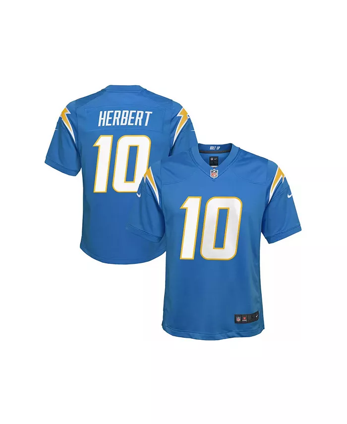 

Футболка игровая Los Angeles Chargers Justin Herbert для подростков Nike, синий