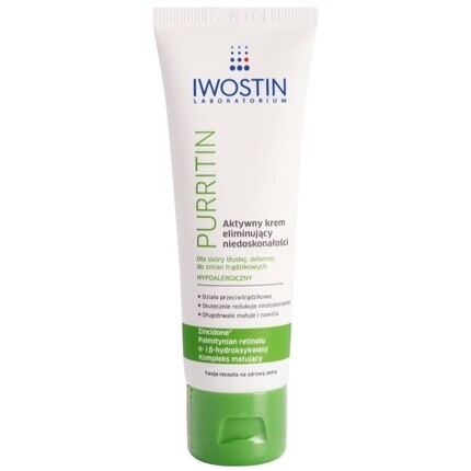 

Purritin Active Крем для устранения несовершенств дневной 40мл Iwostin