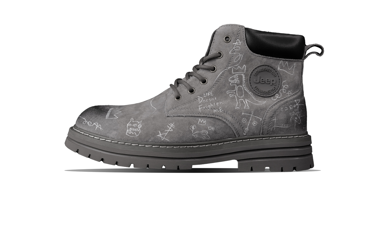 

Рукописные манускрипты ботинки crew martin мужские gray Jeep, светло-серый