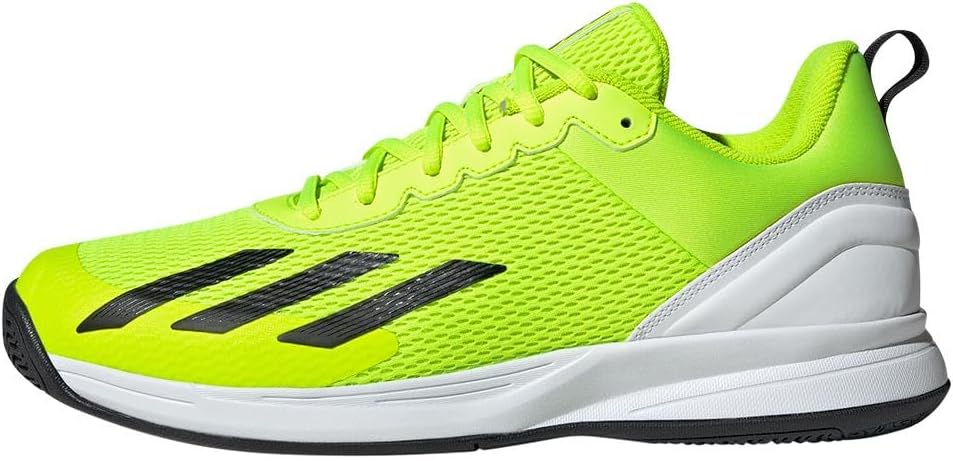 Мужские гимнастические кроссовки adidas Courtflash Speed, белый/черный/желтый — фото 3