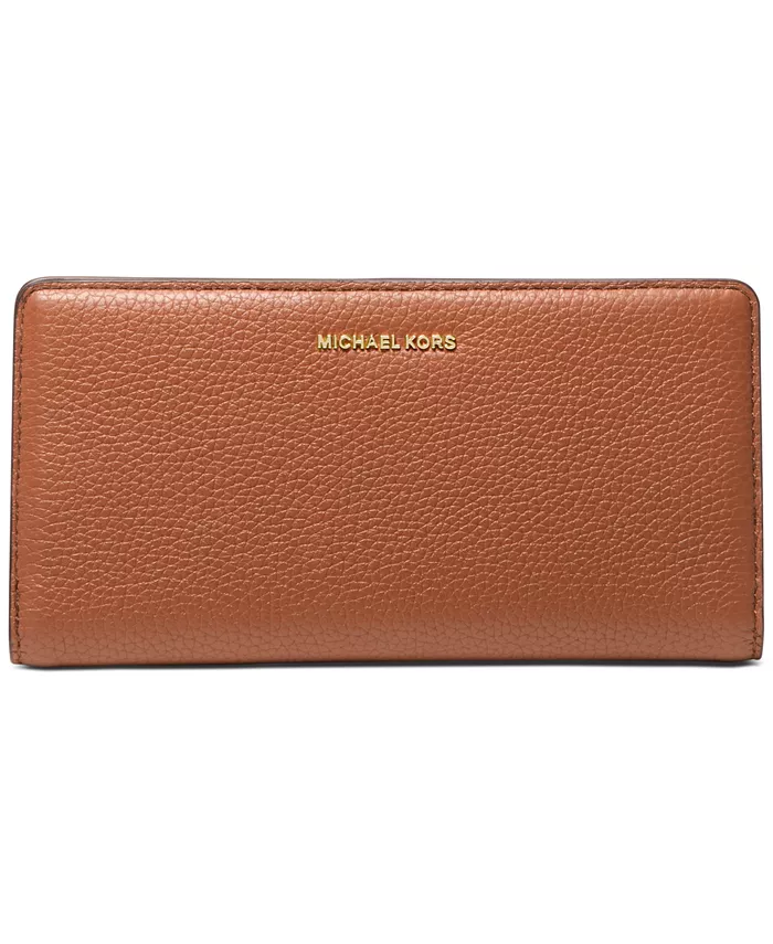 

Бумажник Bryant Large Slim Leather Snap на кнопке Michael Kors, коричневый