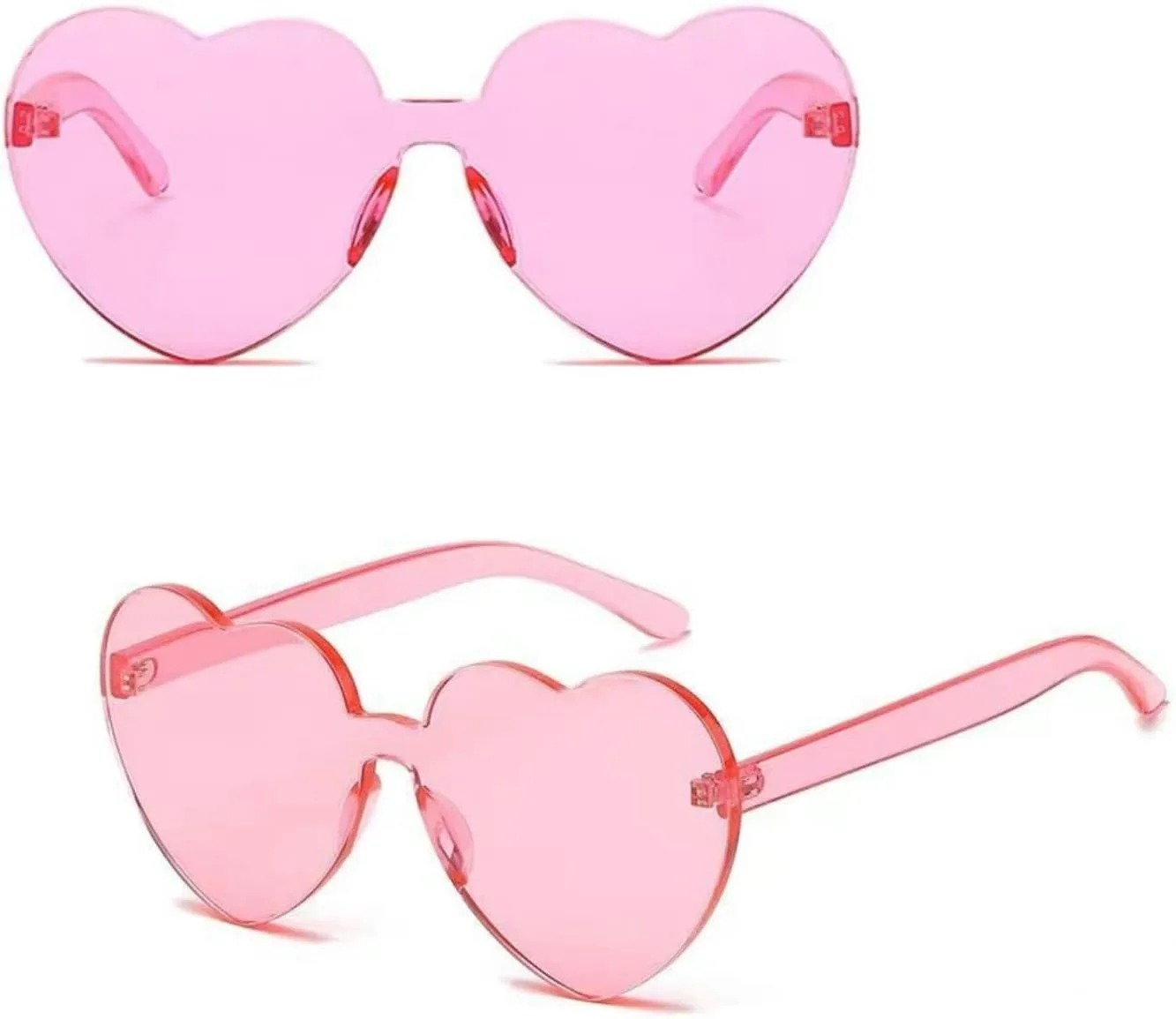 

1 шт. Розовые солнцезащитные очки в форме сердца, без оправы, стильные солнцезащитные очки для женщин, цветные сувениры для вечеринок, аксессуары для очков DPWOUM