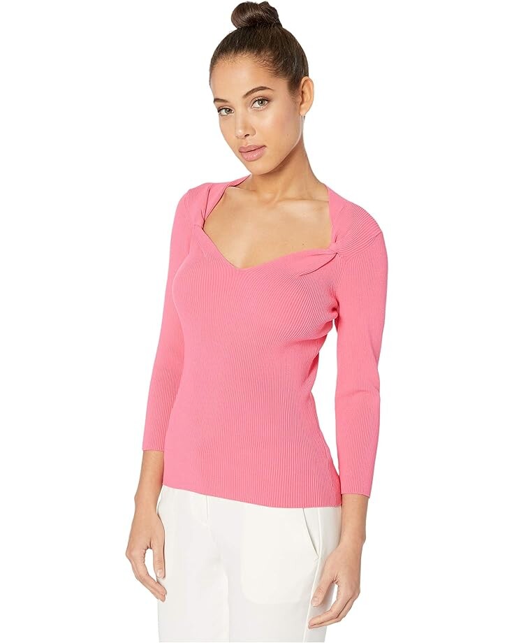 

Свитер MILLY Twist Front Neck Pullover, цвет Dahlia