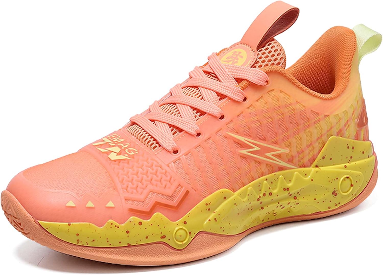 

Молодежные мужские и женские тренировочные баскетбольные кроссовки светящиеся, легкие, модные, с антискользящей подошвой и дышащие Dzbajrqm, оранжевый