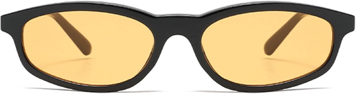 

Женские солнцезащитные очки «кошачий глаз» в маленькой оправе, овальные солнцезащитные очки, винтажные очки, модные женские солнцезащитные очки 2025 года mincl, Yellow