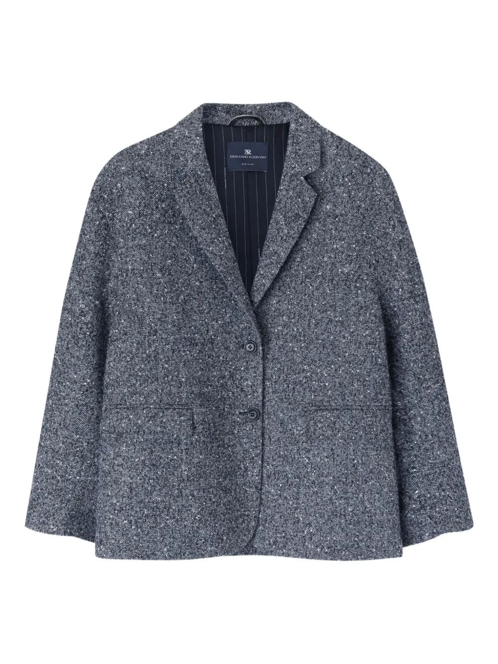 

Блейзер с узором в елочку Ermanno Scervino, черный