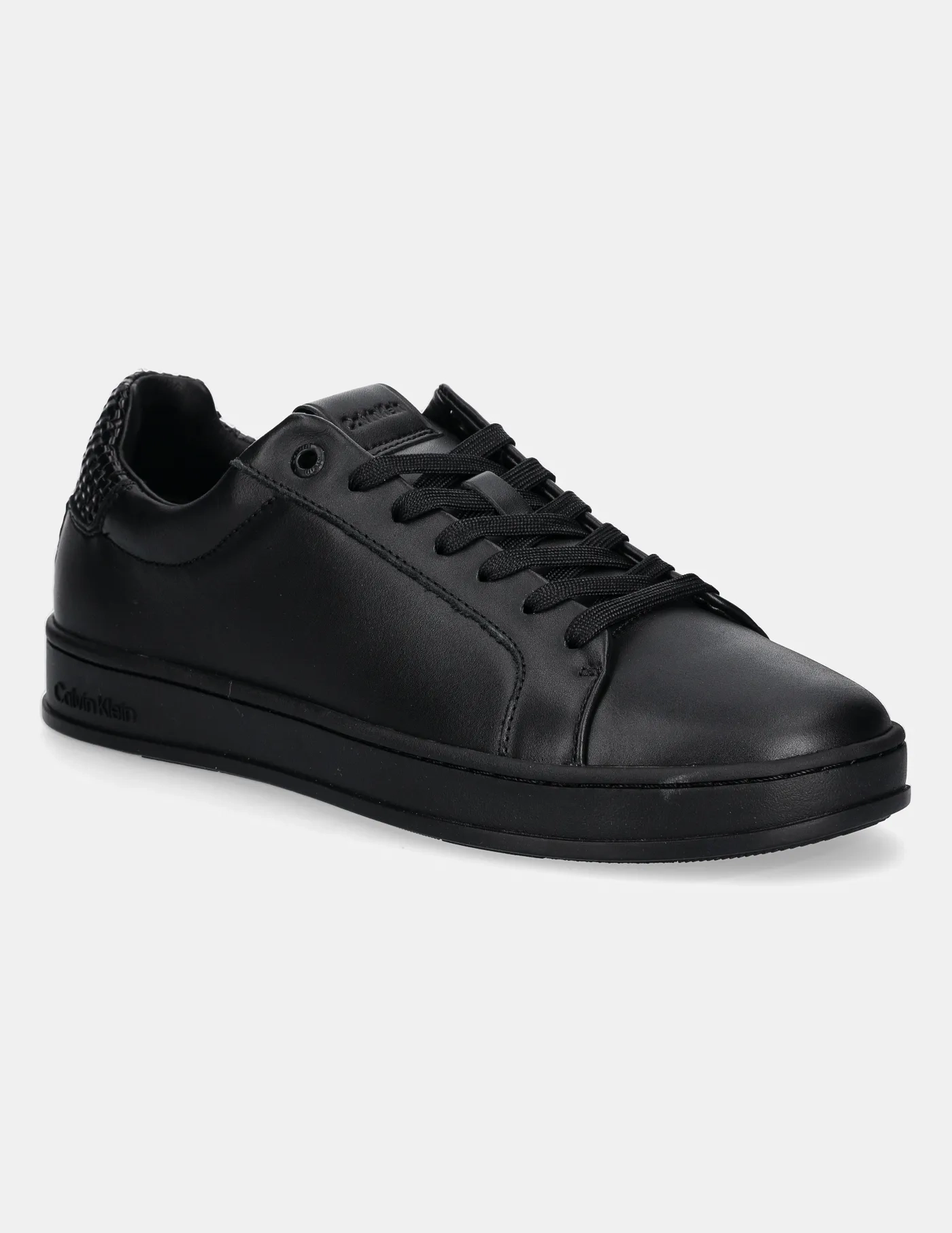 Кожаные кроссовки LOW TOP LACE UP WOVEN Calvin Klein, черный — фото 2