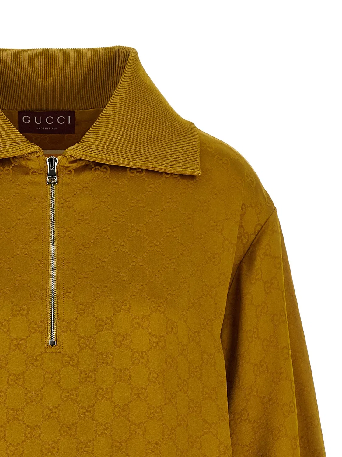 Свитер GUCCI с жаккардовым узором «GG», премиальный стиль, желтый — фото 3
