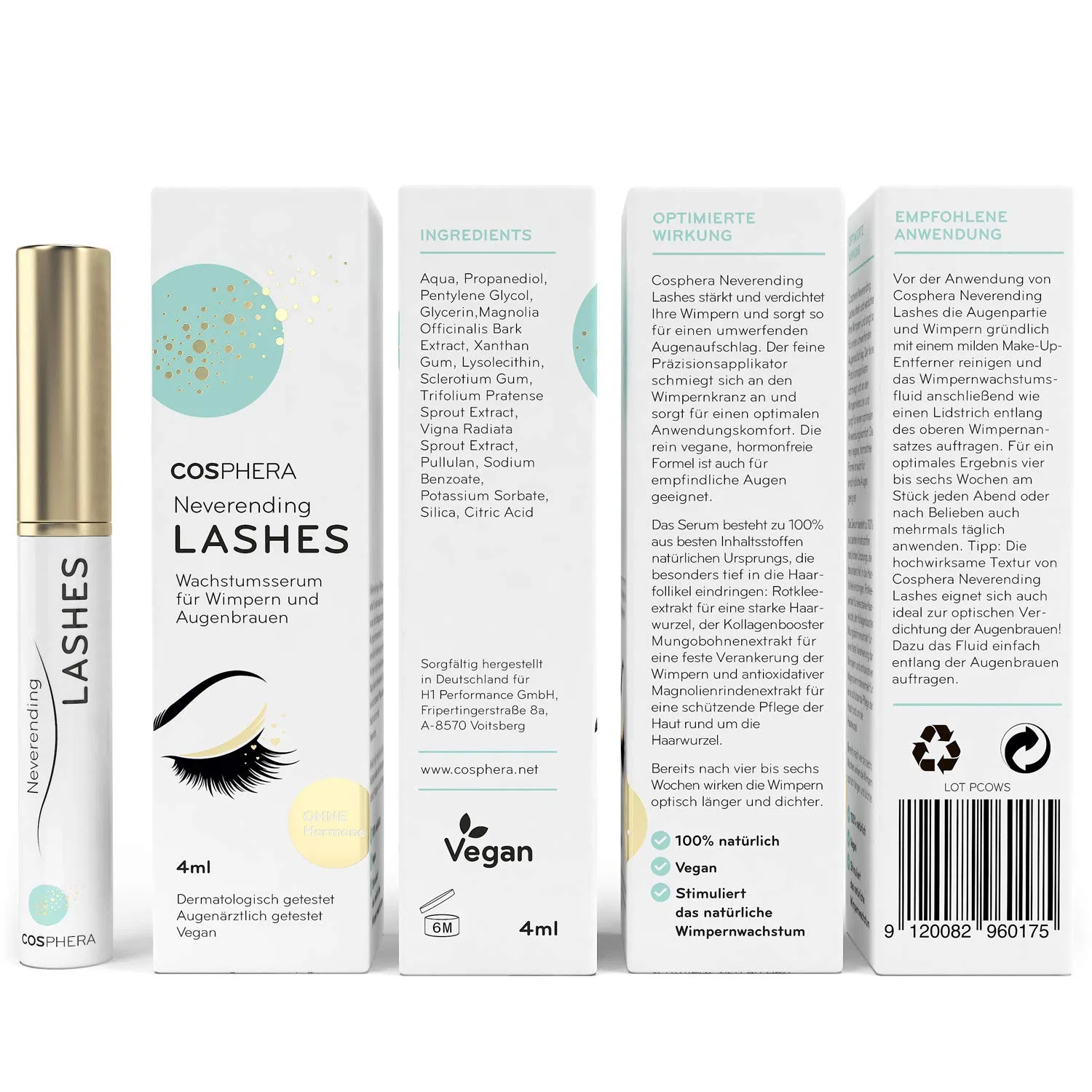 Сыворотка для роста ресниц и бровей «Neverending Lashes» от Cosphera Cosphera — фото 4