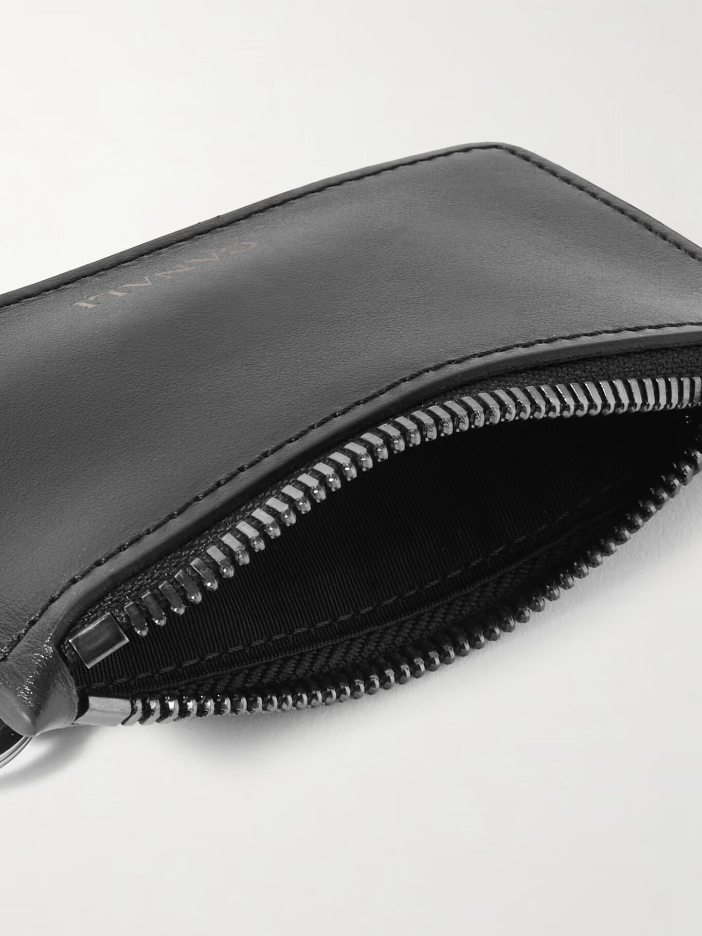 

Кожаный держатель карт с логотипом CANALI, черный