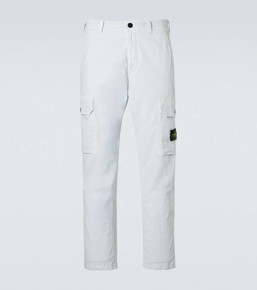 Брюки-карго Compass из хлопковой саржи Stone Island, синий