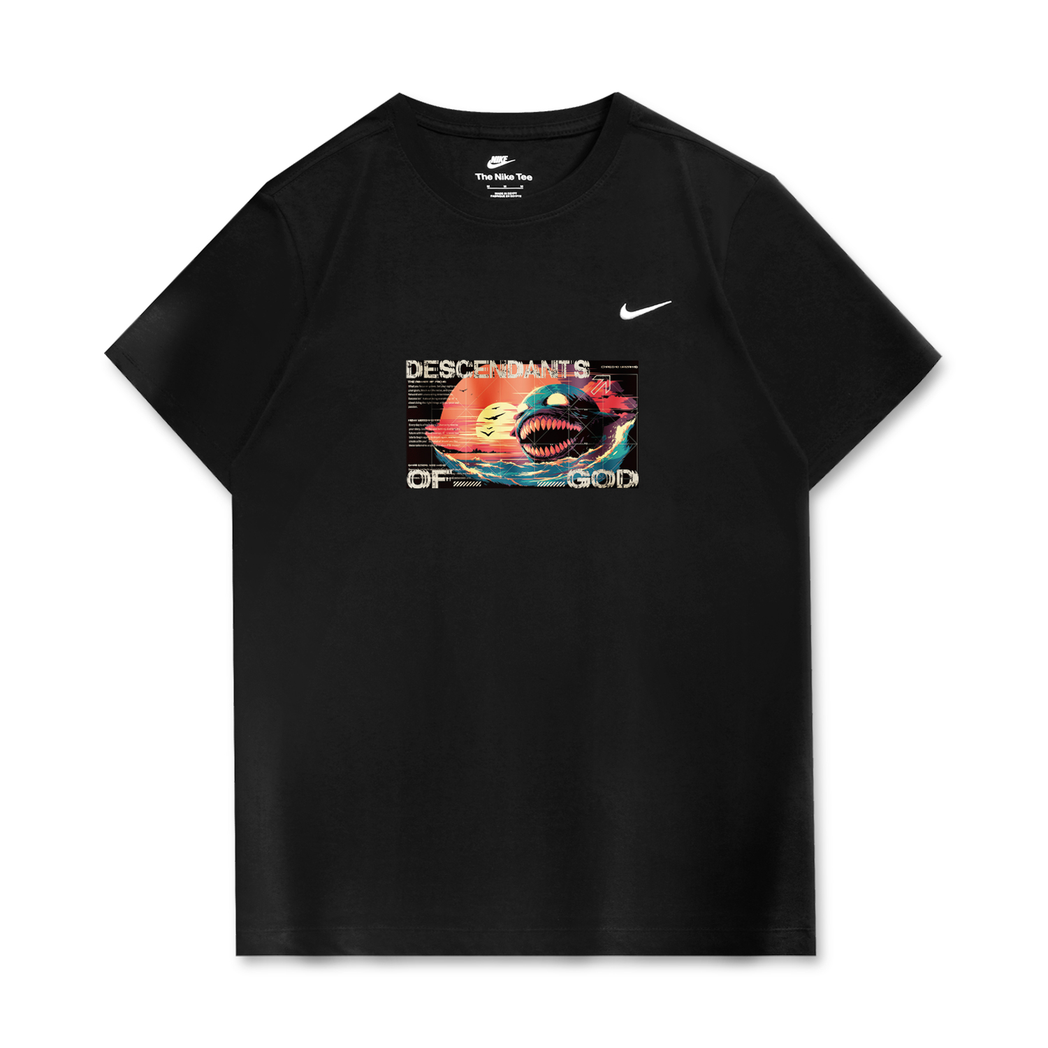 

Nike Спортивная футболка унисекс черная, Черный, Nike Спортивная футболка унисекс черная