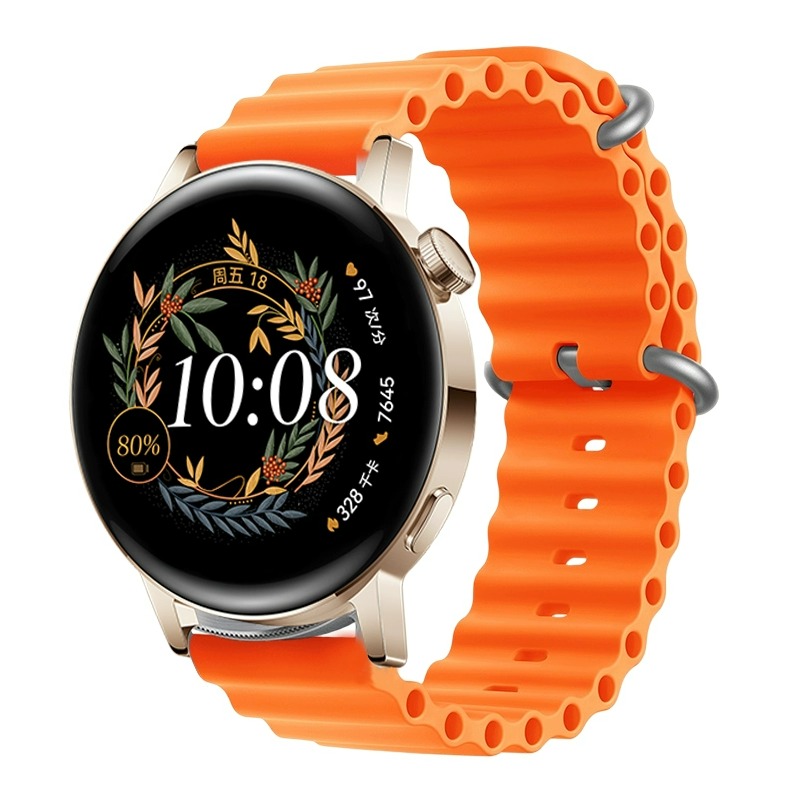 

Biaodaige Часы Strap Huawei Compatibility Silicone Material, Orange