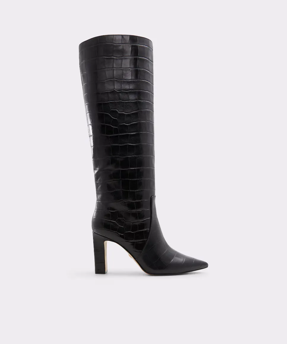 

Женские кожаные ботинки с острым носком Aldo, черный