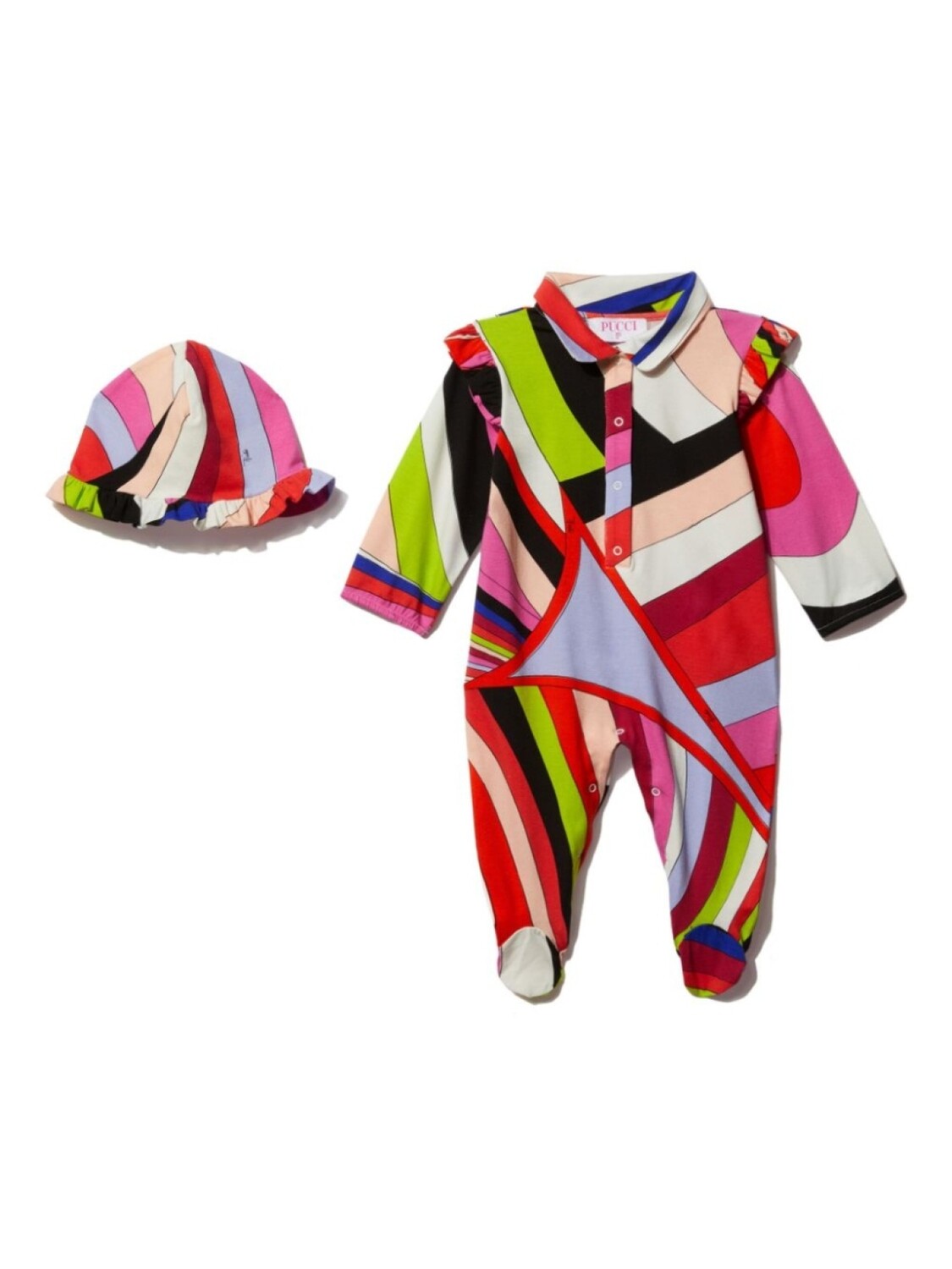 

PUCCI Junior комплект для новорожденного с принтом Iride, красный