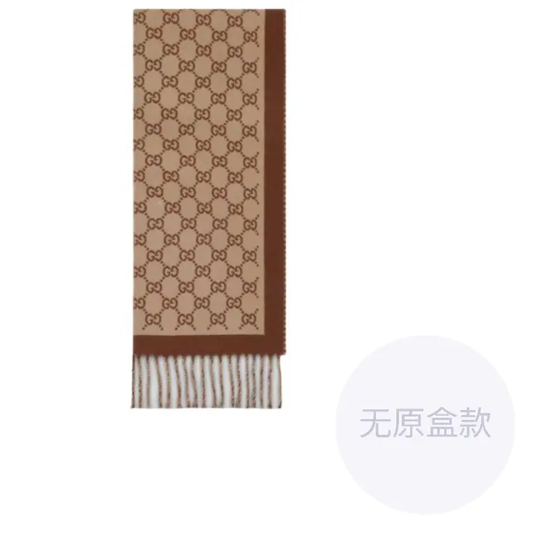 

GUCCI Шерстяной шарф Gg, Brown