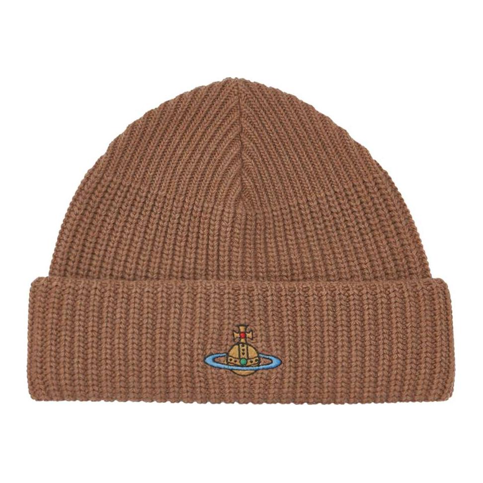 

Vivienne Westwood Трикотажная шапка женская тёмно-коричневая, Dark Brown