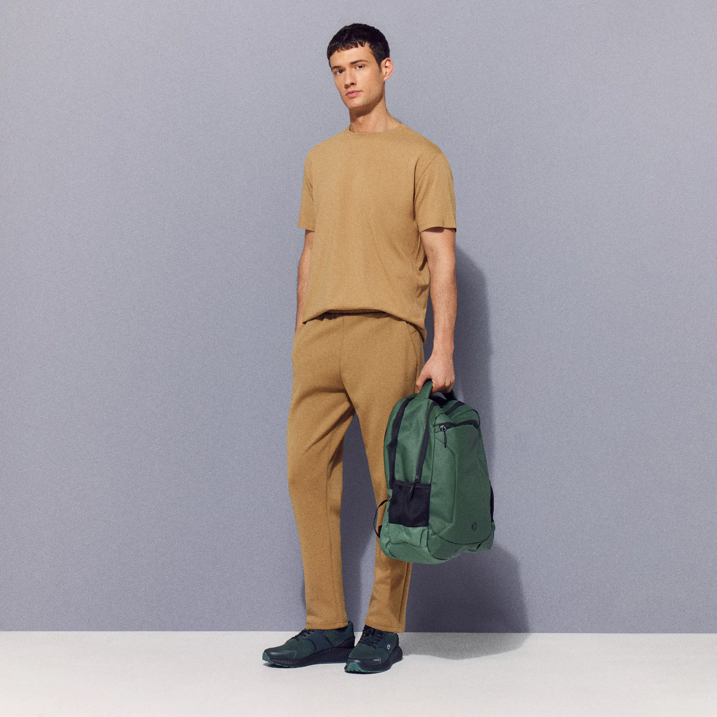 

Прямые мужские брюки из вискозы Boomerang в стиле sportcasual, коричневый