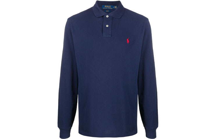 

Рубашка поло с длинными рукавами Polo Ralph Lauren, синий